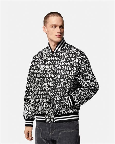 purple suede versace jacket black mirror|Versace bomber jacket for men.